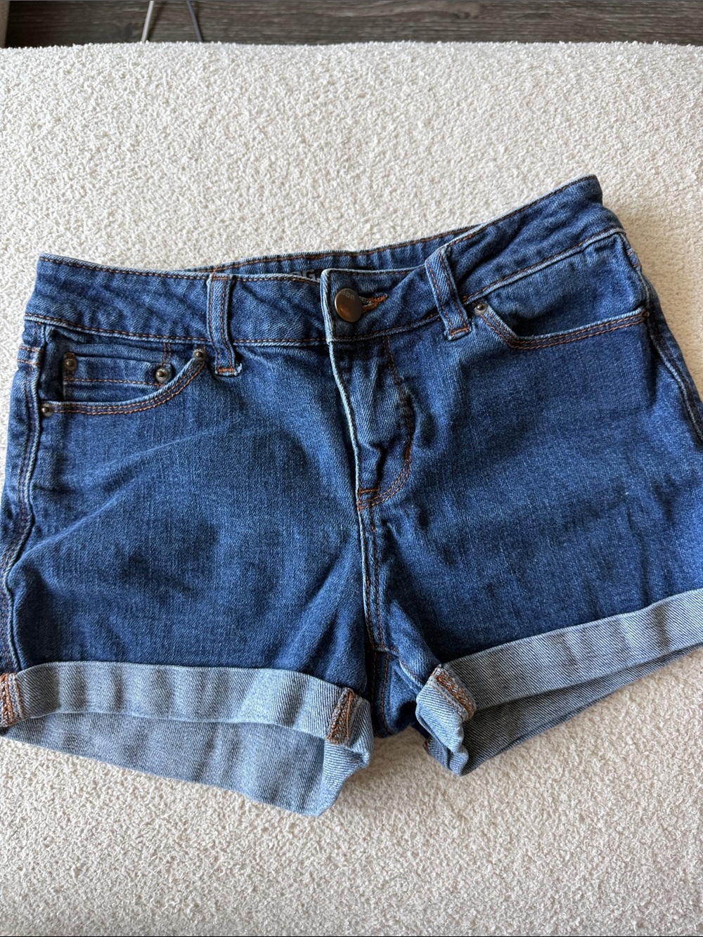 BDG Classic Dark Blue Denim Roll-Cuff Women's Shorts